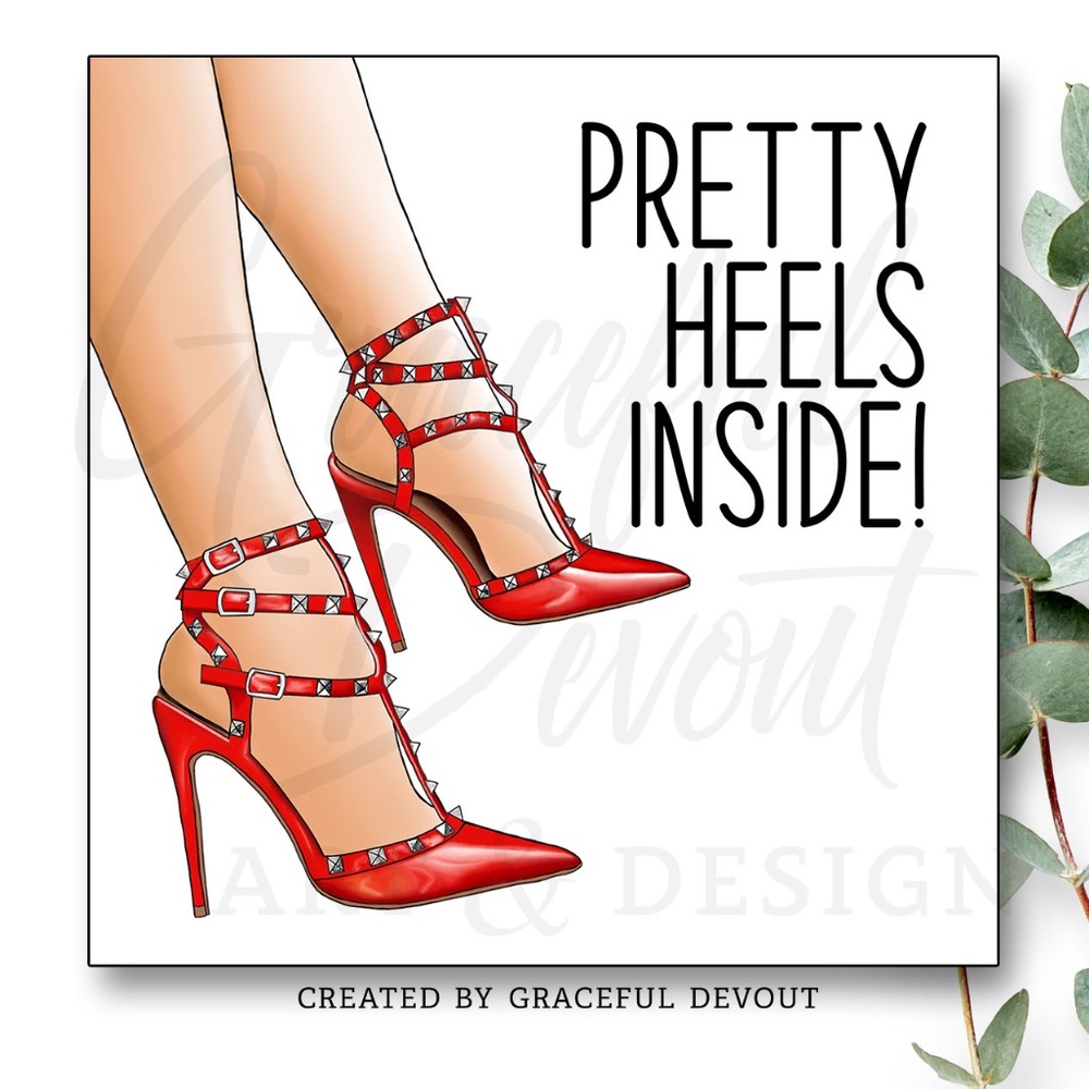 Pretty Heels Inside! - 2" (48ct) Stickers